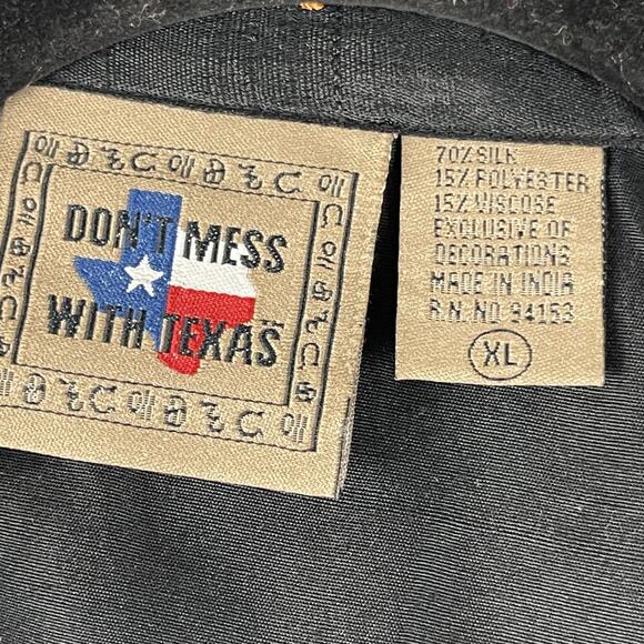 Don't Mess With Texas Embroidered Silk Jacket Womens XL Floral Western Artsy - Picture 6 of 16
